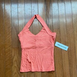 Urban Outfitters Silence and Noise Coral Pink Halter Top